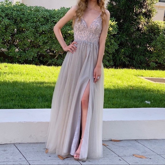 Beaded tulle special occasion gown - Picture 11 of 11